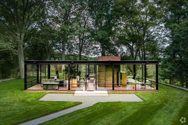 The Philip Johnson-designed Glass House in New Canaan is a historic house museum.