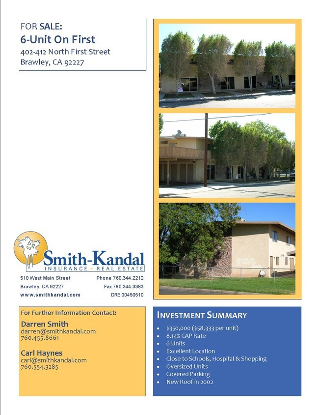 Smith-Kandal Real Estate Sale Marketing Brochure/Flyer - 402-412 1St St