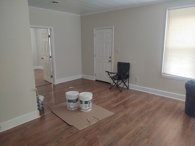 Living room, front door, first bedroom door - 116 Houseworth St