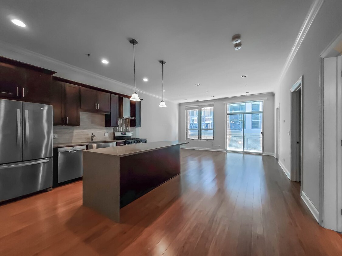 Kitchen with darker cabinets - 1300 W Jackson Blvd