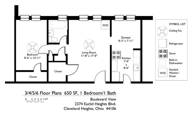 1HAB/1BA - Boulevard View