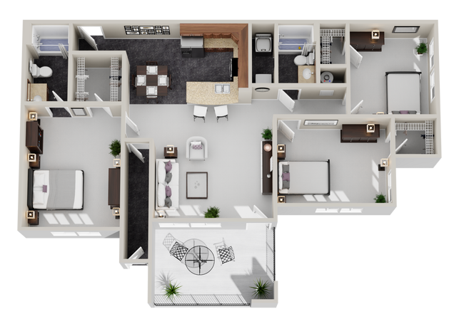 3 Bed 2 Bath (+$120 Attached Garage)