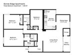 3BR 2BA (1280sf)