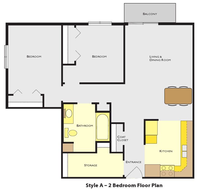 2 habitaciones/1 baño A - Washington Park Apartments