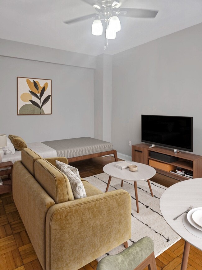 Studio main living area at The York , Foggy Bottom, Washington, DC 20006 - The York and Potomac Park Apartments
