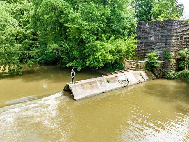 A person fishing at Harpeth River State Park - Newsom's Mill in Bellevue.
