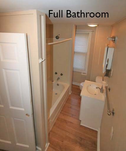 Full restroom off kitchen - 775 Beech St