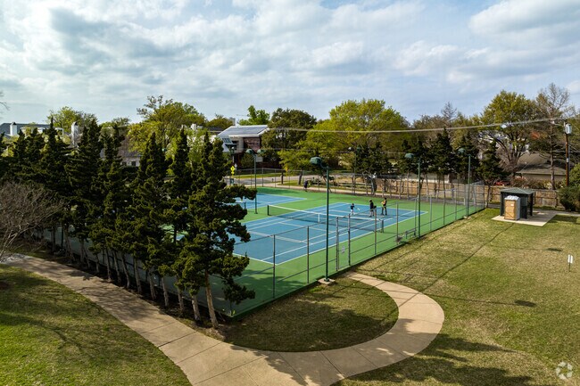 Caruth Park has numerous amenities for residents to enjoy, including tennis courts.
