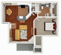 1 Bedroom 1 Bath Large