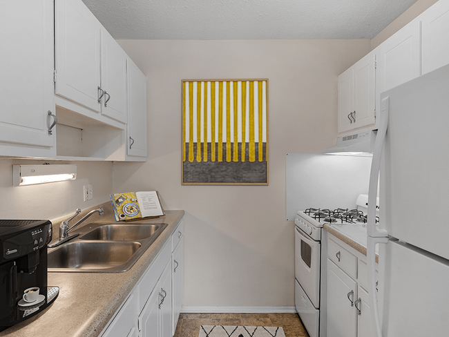 Kitchen with Double Sink - Lakecrest Apartments