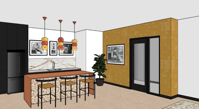 Representación de la sala comunitaria - Vicino Madison