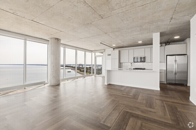 2 habitaciones, 2 baños - 1771 pies cuadrados - Cocina y sala de estar - The Lakeview Residences at 333