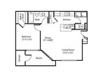 Traditional 1-Bedroom 673-814 SF