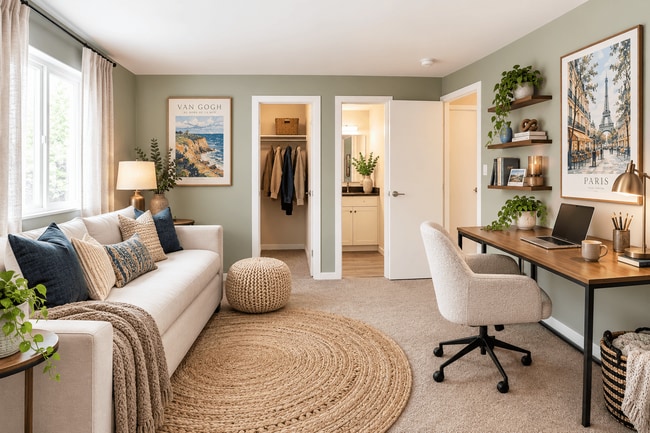 Some images have been virtually staged for illustrative purposes. Apartments are leased unfurnished. - Courtyard Apartments
