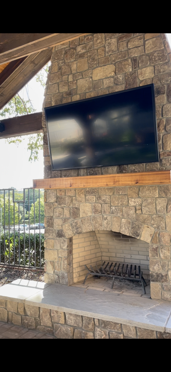Outdoor fireplace - 1100 Wheat St