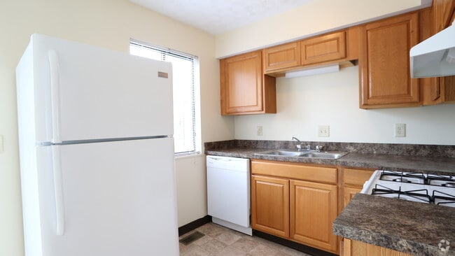 Kitchen -renovated 2BR, 1.5BA - 896 SF - Raintree Apartment Townhomes