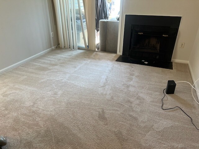 Living room with wood burning ?? place - 8630 Beekman Pl