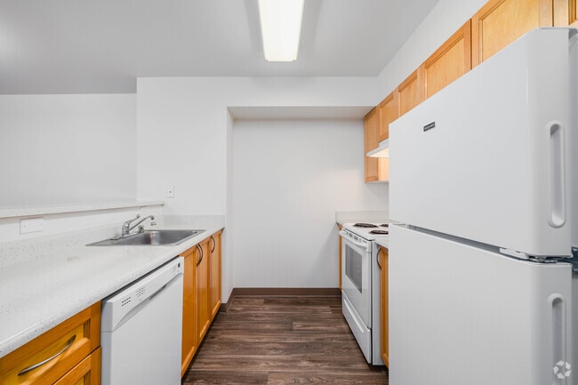 1 habitación, 1 baño - 564 pies cuadrados - Cocina - Gilmore Apartments