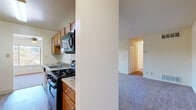 Located at 5053 Stacey Dr in Harrisburg, PA, this single-story, 2-bedroom, 2-bathroom home offers a well-organized layout across a comfortable footprint. The entrance leads into a functional floor plan that connects the living room, dining room, and kitchen. The kitchen is equipped with a gas range, overhead microwave, and warm wood-toned cabinetry, and is separated from the living area by a structural column that defines each space. The living room is carpeted and benefits from natural light, with sliding glass doors opening directly onto a private patio. The spacious primary bedroom features carpet flooring, a large window overlooking the outdoors, and access to a generous closet with a full-width hanging rod. The second bedroom is similarly carpeted with a window that brings in natural light. Both bathrooms are functional in design — one features wood-look vinyl flooring, a white vanity with cabinet storage, and a tub/shower combination, while the second bath is tiled with a classic surround tub. Additional highlights include a pantry, a utility room, a hallway connecting the private spaces, and five closets throughout, providing exceptional storage capacity for a home of this size.
