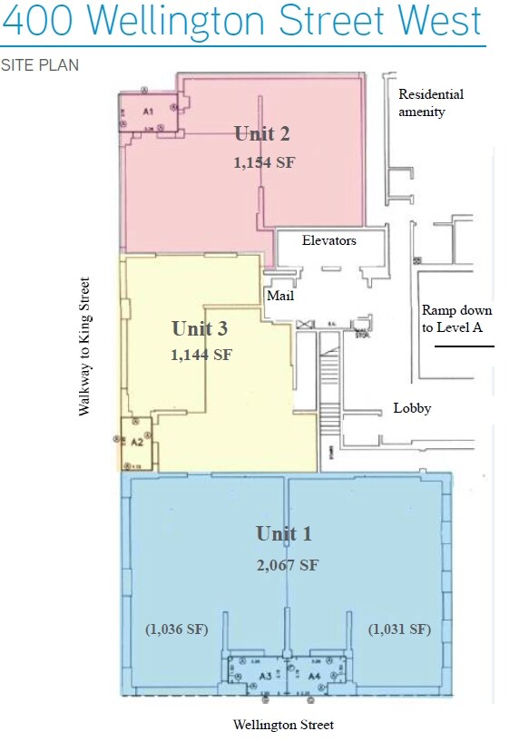 Plano de planta - 400 Wellington West