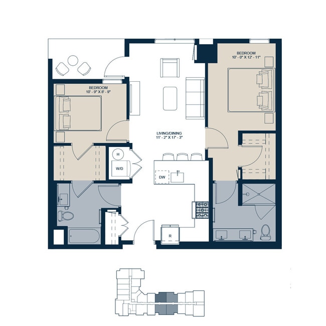 Flats - B1 Floorplan - Uplands