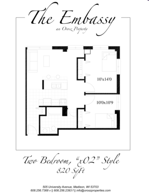 2HAB/1BA - The Embassy