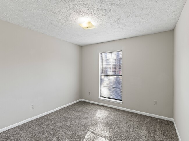 Our Montgomery apartments at Stratford Village offer peaceful bedrooms with plush carpeting and natural light, professionally operated by Highlands Vista Group. - Stratford Village