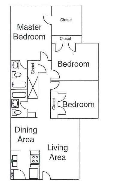 3BR/2BA - University Gardens Apartments