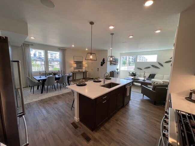 Model Home: Kitchen, Dining, Living - 1513 E 3rd Ave