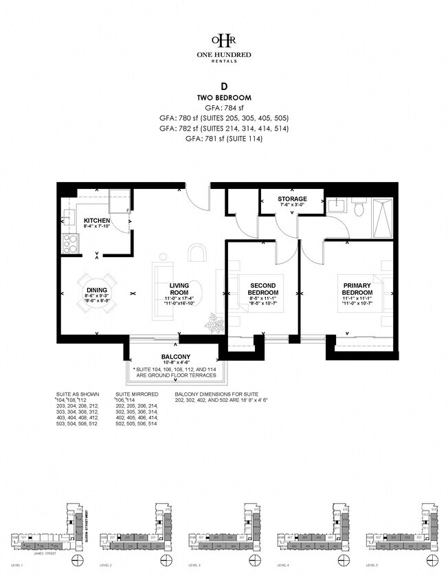 Plan d'étage - 100 James St.