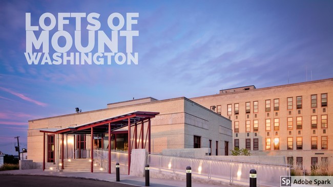 Front Entrance at Sunset - Lofts of Mount Washington