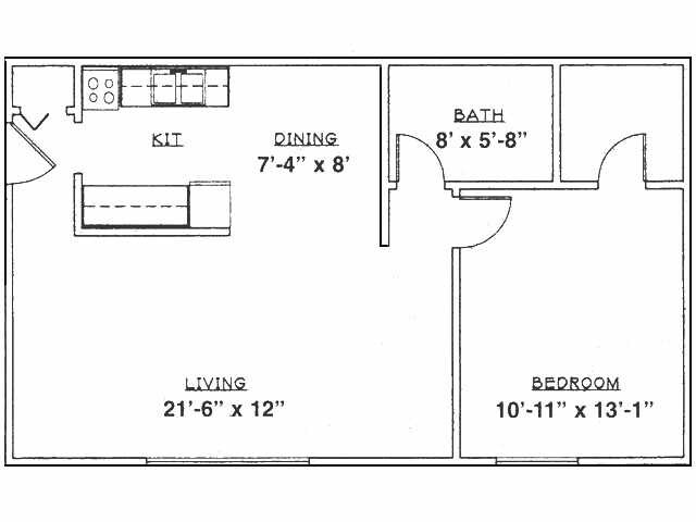 Kerrybrook Apartments – 2 BD Standard