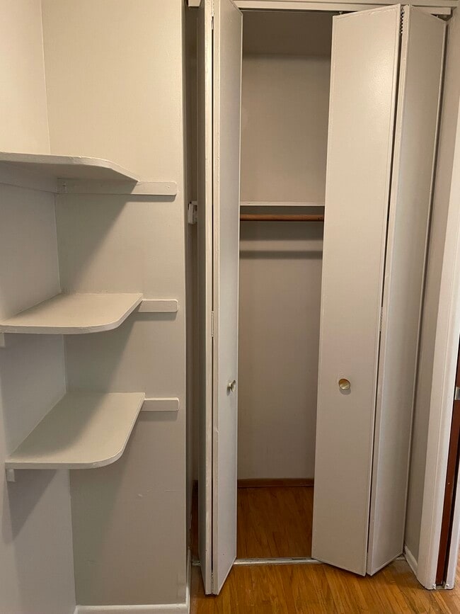 Hall closet and shelving - 957 Monroe Ave