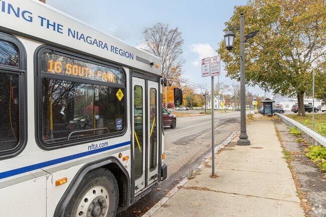 There is a direct bus to Buffalo and Hamburg from Main St.