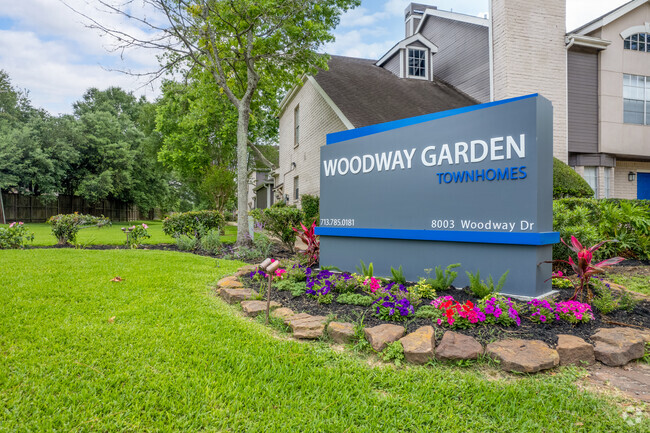 Entrance Sign - Woodway Garden Townhomes