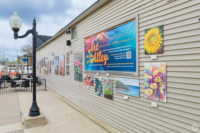 Art in the Alley is a popular art exhibition that takes place throughout Downtown Brighton.