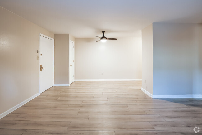 2BR, 1BA - 800SF- Living Room and Dining Area - The Meadows Patio Apartments - HEAT INCLUDED!