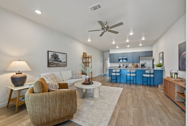 1BR, 1BA - 882SF - The Bonsai  - Living Space - Willow Crossing Apartments
