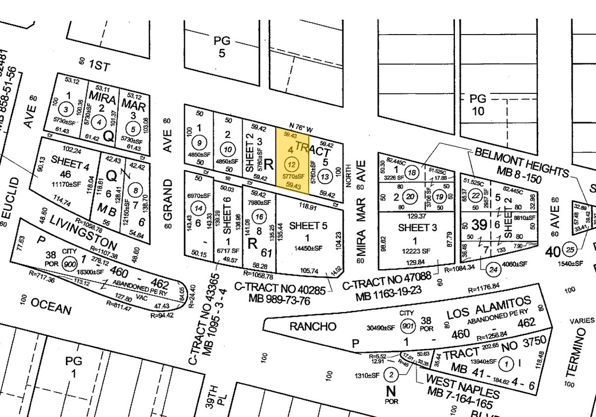 Plat Map - 3826 E 1st St