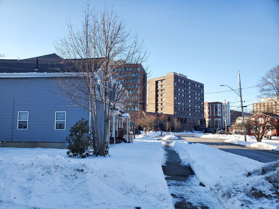 Close to Campus- view from sidewalk - 17 Water St