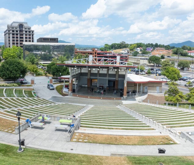 The scenic Elmwood Park amphitheater