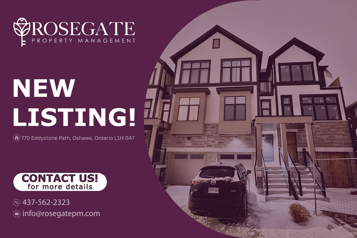 Photo principale - Spacious 4-Bed, 3.5-Bath Townhouse with Full Driveway & Garage in Oshawa!