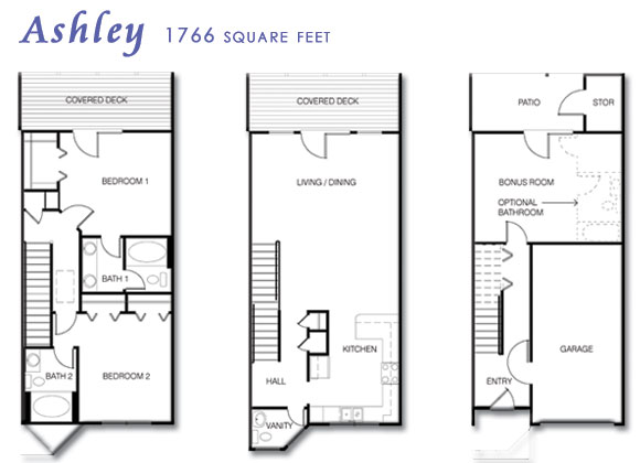 Floor Plan for Existing "Ashley" units - Ashley River Commons