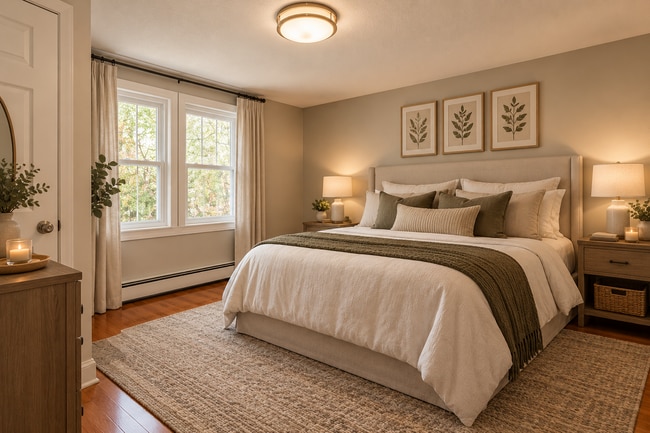 Habitación bellamente decorada que transmite una atmósfera cálida y acogedora, con una distribución cómoda. - 237 Johnson Ave