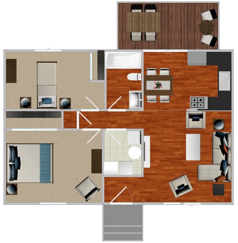 Floor Plan Approximation - 729 N Conway St