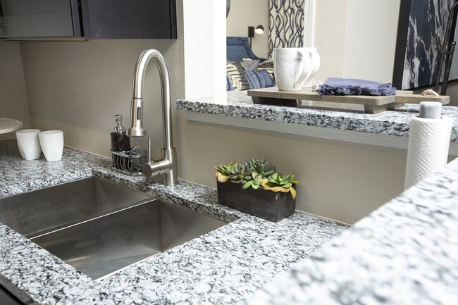 Sleek Granite Countertops - The Bend at Broad by Cortland