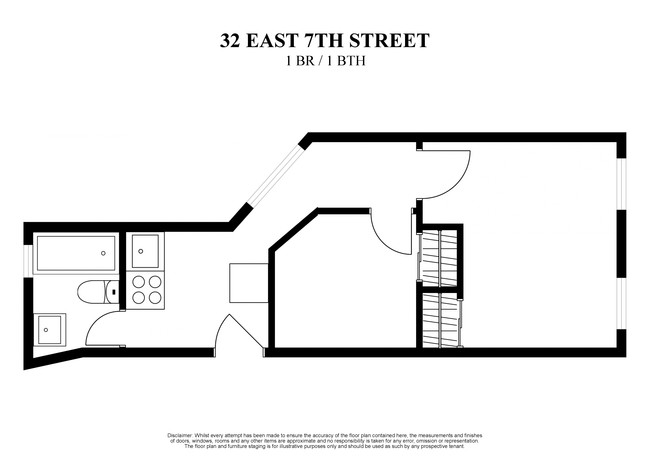 Plano de planta - 32 East 7th Street