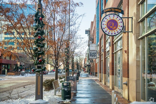 The charming streets of Cherry Creek are especially nice during the holidays.
