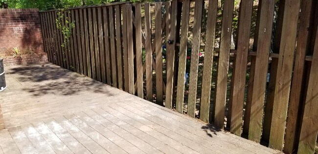 Fenced back area, wooded back - 18 Chase Plantation Pkwy