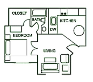 1HAB/1BA - SunBay Apartments